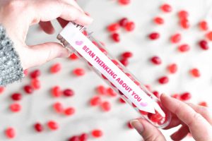 Bean Thinking About You Test Tube Valentine