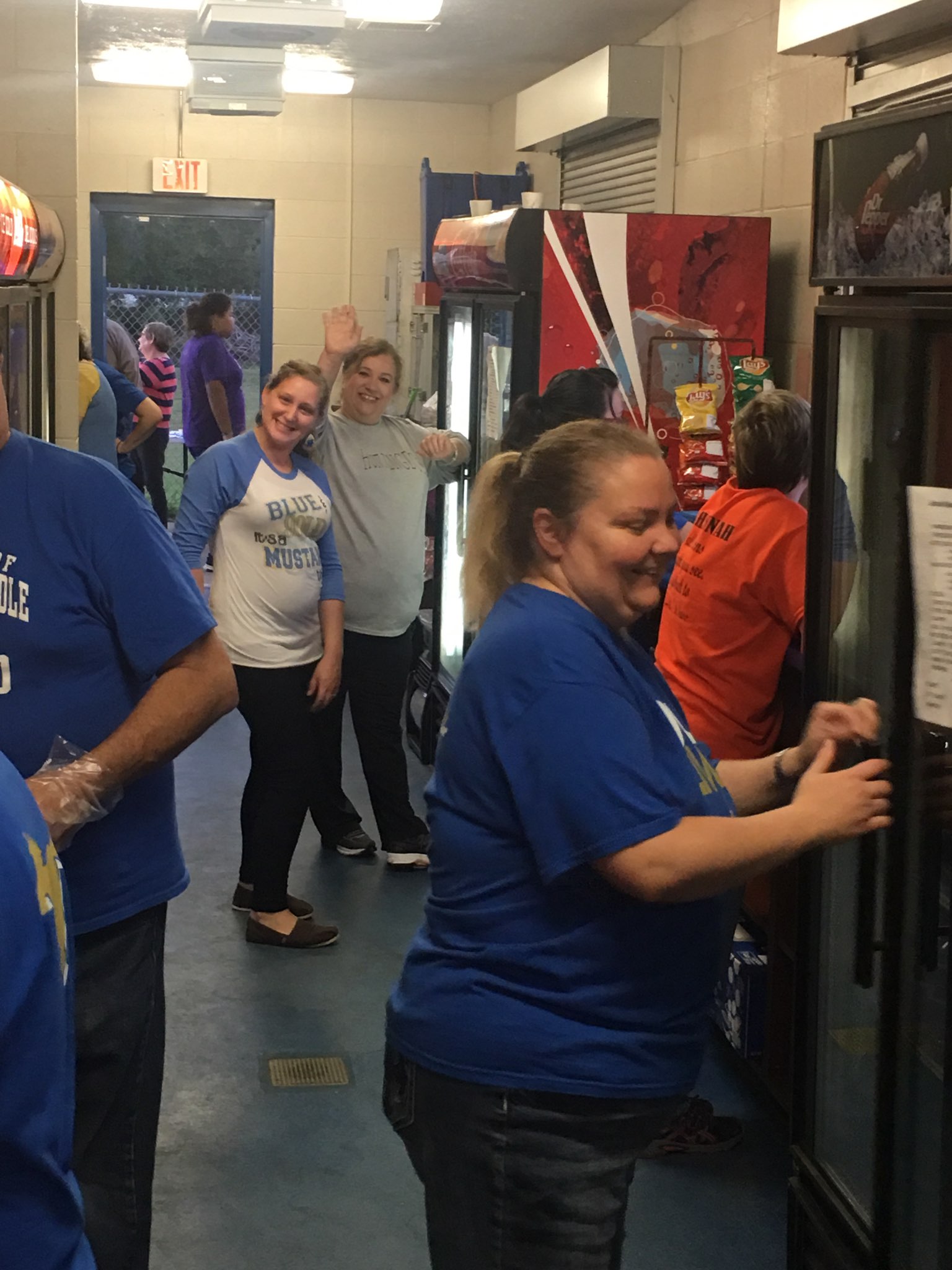 staff at concession stand